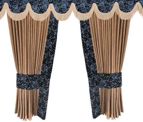 Gordijnenset grijze pluche