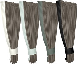 Set Side Curtains Gray 0027
