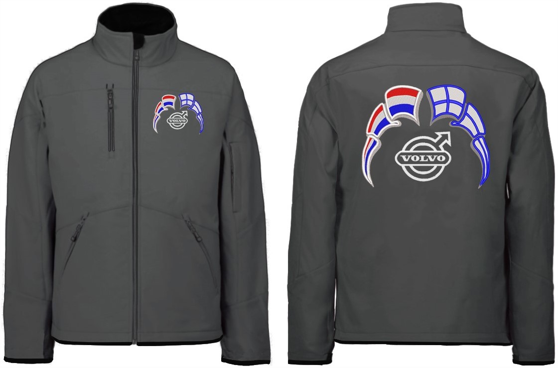 Softshell jacket Volvo with flags Netherlands - Finland