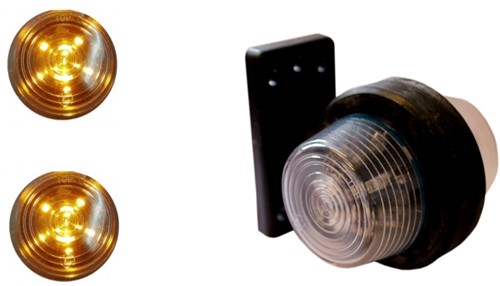 Begrenzungsleuchte 110mm LED KLAR Glas Orange/Orange - Gylle