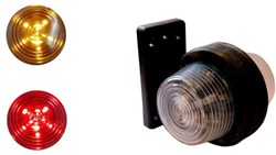 Side Light 110mm LED CLEAR glass Red/Orange - Gylle