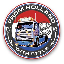 Runder Aufkleber - Holland Eindhoven mit DAF-Logo Truck Accessoires