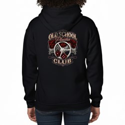 Hoodie Old School Pluche Club rood