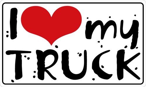 I Love My truck plate