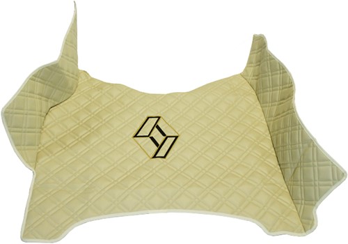 Engine cover renault premium beige stitched Skai