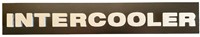 Kunststof embleem Intercooler badge zwart-wit