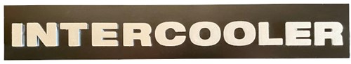 Kunststof embleem Intercooler badge zwart-wit