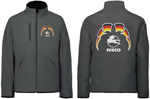 Softshell jacket Iveco Emblem with flags Germany-2