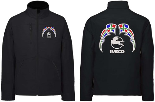 Softshell jas Iveco Embleem met wimpels Groningen
