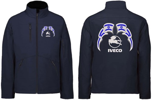 Softshell jas Iveco Embleem met wimpels Israël-3
