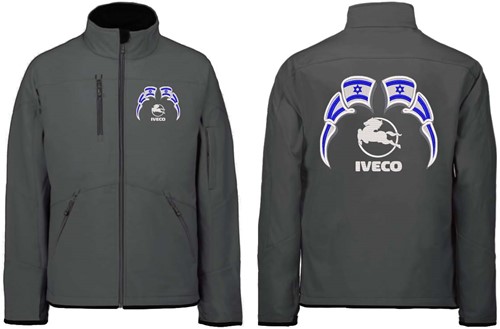 Softshell jas Iveco Embleem met wimpels Israël-2