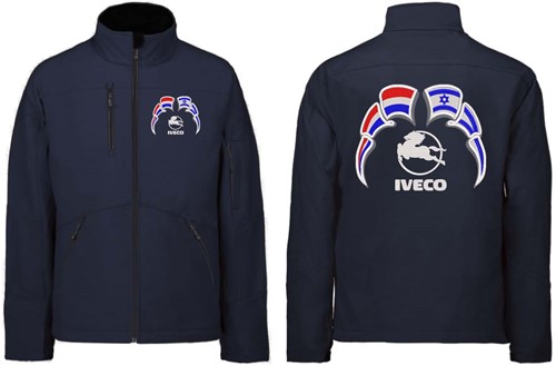 Softshell jacket Iveco Emblem with flags Netherlands - Israel-3