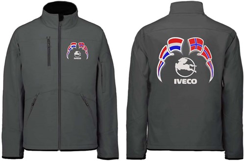 Softshell jacket Iveco Emblem with flags Netherlands - Norway-2