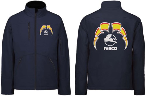 Softshelljacke Iveco Emblem mit Wimpel Spanien-3