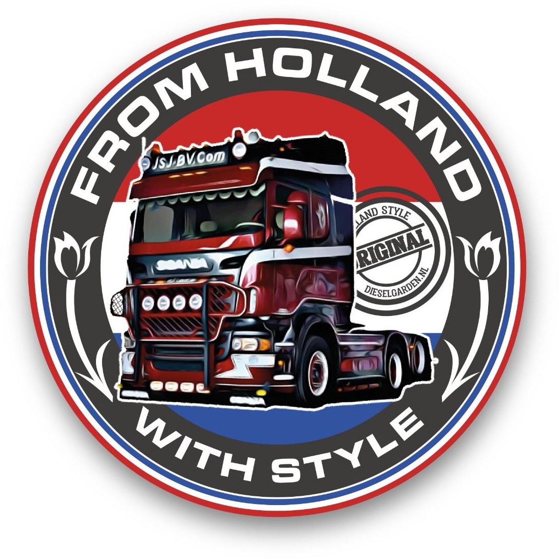Sticker rond JSJ BV With Style Truck Accessoires