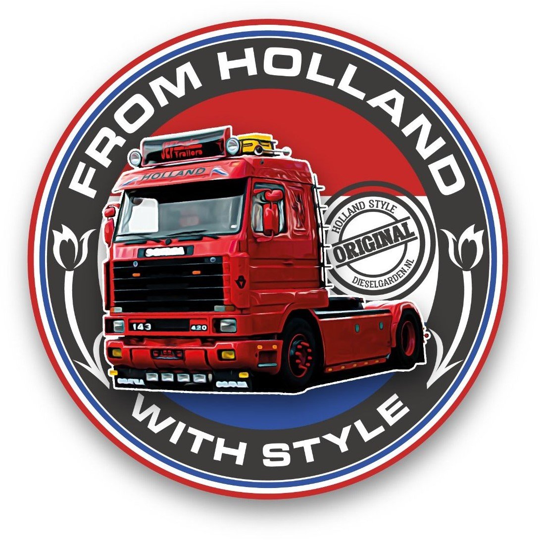 Runder Aufkleber - Holland Eindhoven mit DAF-Logo Truck Accessoires