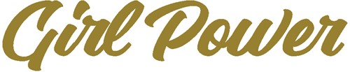 Sticker "Girl Power"  - 25 cm - Goud - Nee, buitenzijde plakken