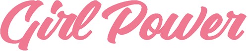 Sticker Girl Power"  - 30 cm - Roze - Ja, binnenzijde plakken"
