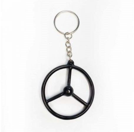 Keychain 3-spoke steering wheel black