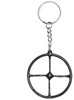 Sleutelhanger 4-spaaks stuur zwart