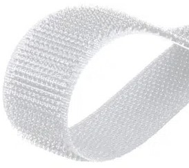 Plakklittenband haak 20mm wit  250cm