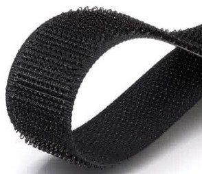 Plakklittenband haak 20mm zwart  250cm