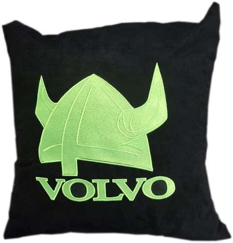 Kussen zwart Volvo groen