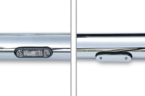 Stainless steel cover for LED light