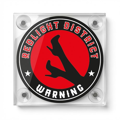 Lichtbakje Red Light District - Warning