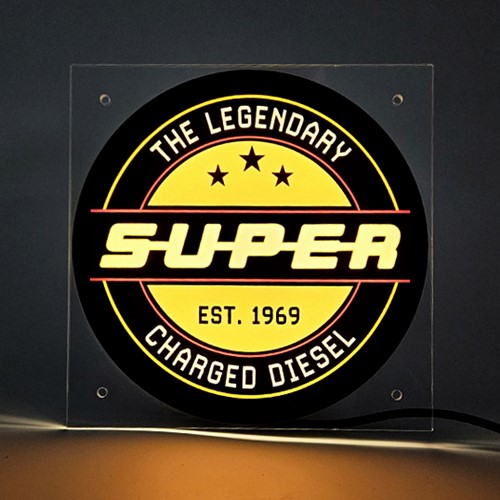 Leuchtkasten The Legendary Super Charged Diesel-2