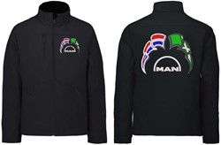 Softshell jas MAN Embleem met wimpels Nederland - Achterhoek