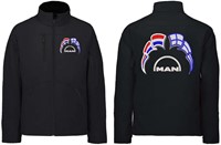 Softshelljacke MAN Emblem mit Wimpel Niederlande - Finnland