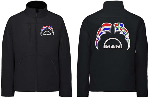 Softshell jacket MAN Emblem with flags Netherlands - Groningen