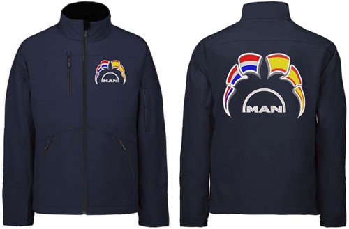 Softshell jas MAN Embleem met wimpels Nederland - Spanje-3