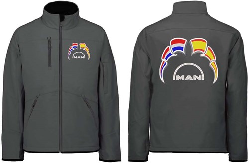 Softshell jas MAN Embleem met wimpels Nederland - Spanje-2