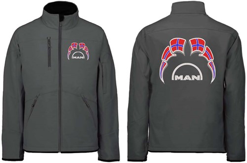 Softshelljacke MAN Emblem mit Wimpel Norwegen