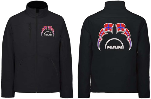 Softshell jacket MAN Emblem with flags Norway