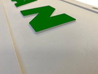 Satz Kleine MANSchmutzfänger weiß - grün mit auferlegten Briefe-3