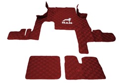 Motortunnel en Vloermatten MAN TGX -2017 Bordeauxrood