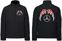 Softshell jacket Mercedes Emblem with flags Denmark