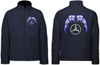 Softshelljacke Mercedes Emblem mit Wimpel Finnland-3