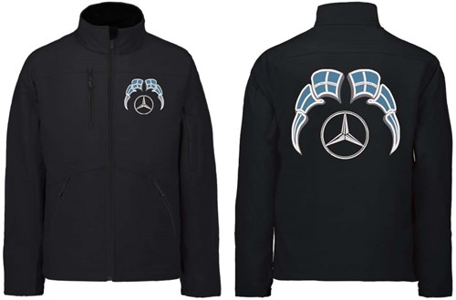 Softshell jas Mercedes Embleem met wimpels Griekenland