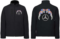 Softshell jas Mercedes Embleem met wimpels Groningen
