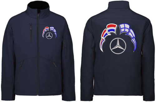 Softshell jacket Mercedes Emblem with flags Netherlands - Finland-3