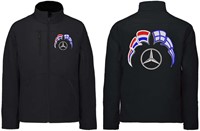 Softshell jas Mercedes Embleem met wimpels Nederland - Finland