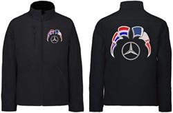 Softshell jas Mercedes Embleem met wimpels Nederland - Frankrijk