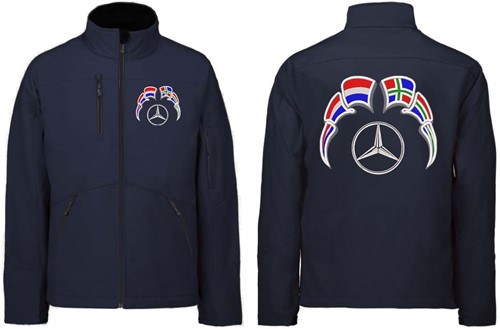 Softshell jas Mercedes Embleem met wimpels Nederland - Groningen-3