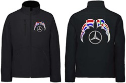 Softshell jas Mercedes Embleem met wimpels Nederland - Groningen