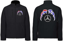 Softshelljacke Mercedes Emblem mit Wimpel Niederlande - Israel