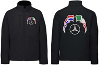 Softshell jacket Mercedes Emblem with flags Netherlands - Italy